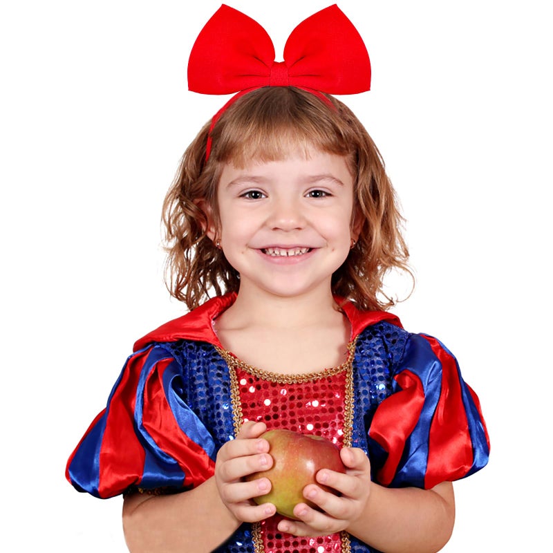 Bnikion Red Bow Headband Red Bowknot Headband for Women Gril Christmas Halloween Cosplay Headwear - Image 2